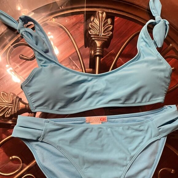 Gianni Bini Blue Bikini Set - Picture 1 of 7